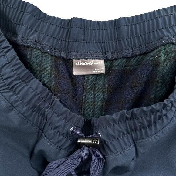 Eddie Bauer Pants Size 6 Blue Ankle Fleece Lined Cargo Pull On Jogger Athleisure - Picture 8 of 16